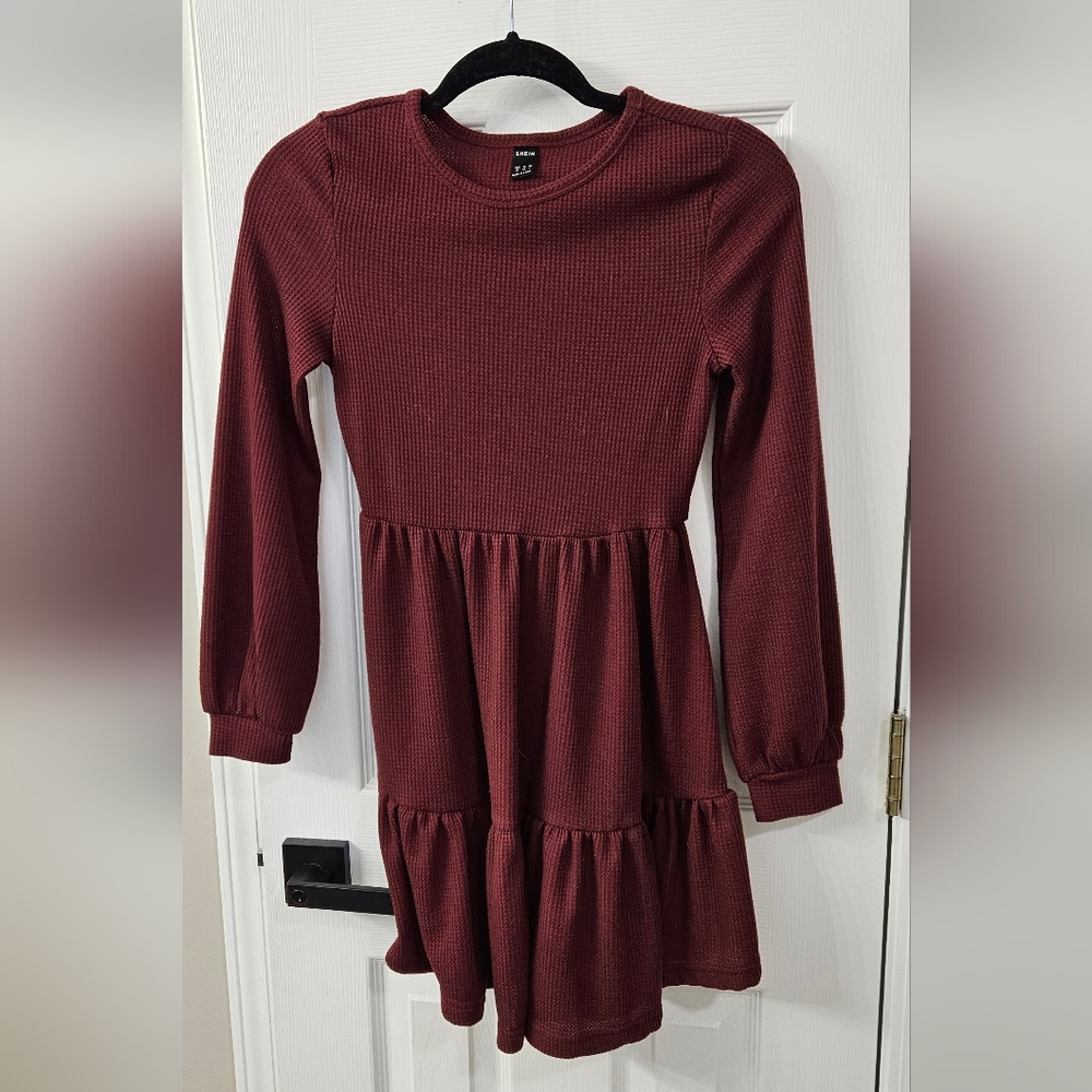 SHEIN Burgundy Dress